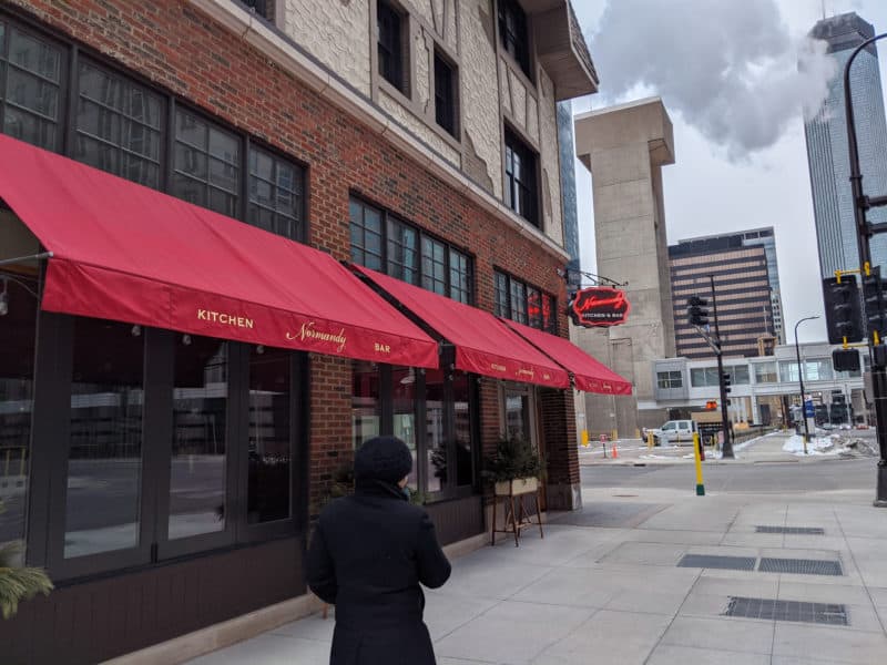 Taking a stroll downtown Minneapolis during Romance weekend