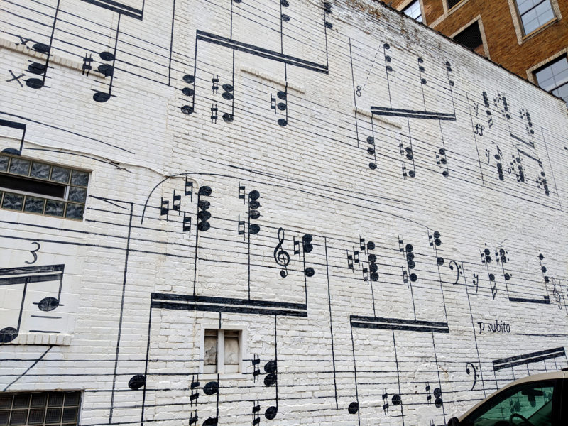 The music wall mural in downtown Minneapolis