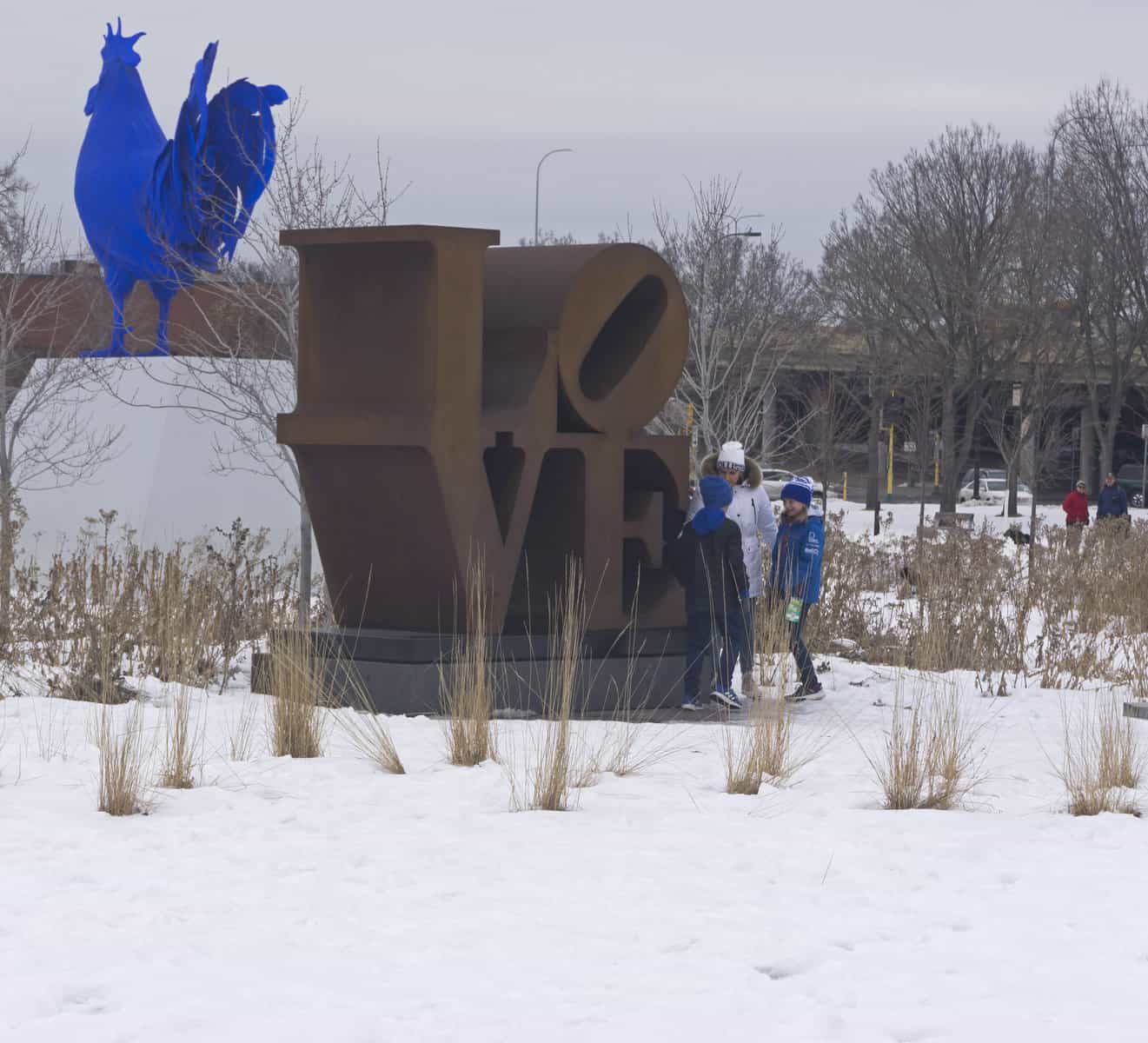 Visiting the Minneapolis Sculpture garden during Romance weekend