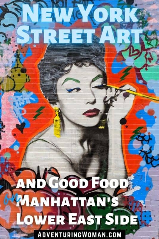 Pin for New York Street Art and Good Food on Manhattan's Lower East Side featuring Rita Moreno mural