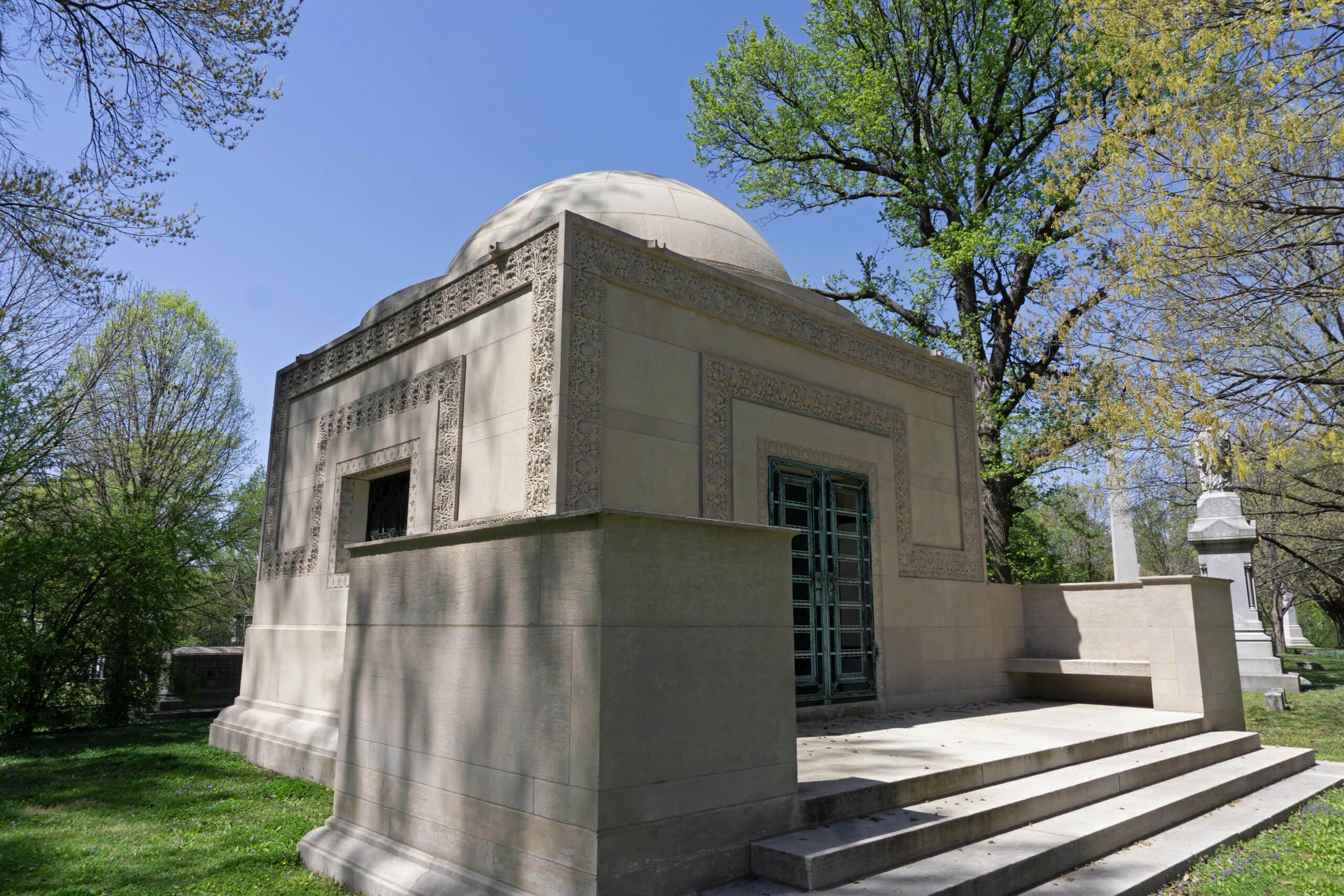 Wainwright Mausoleum in Bellefontaine Cemetery, St. Louis. Designed by famous American architect Louis Sullivan.
